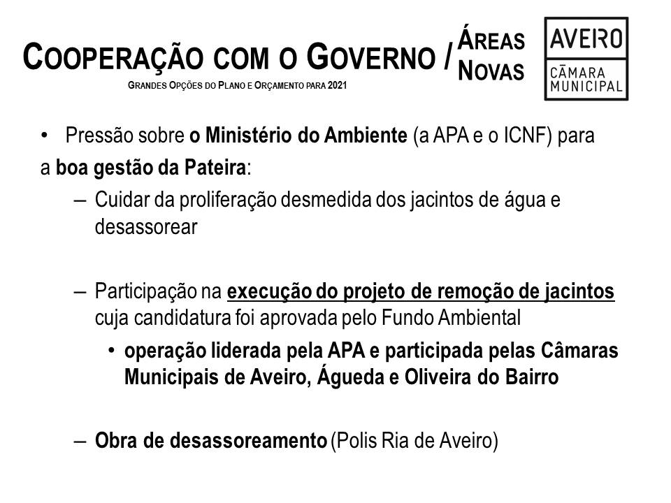 Cooperação com o Governo