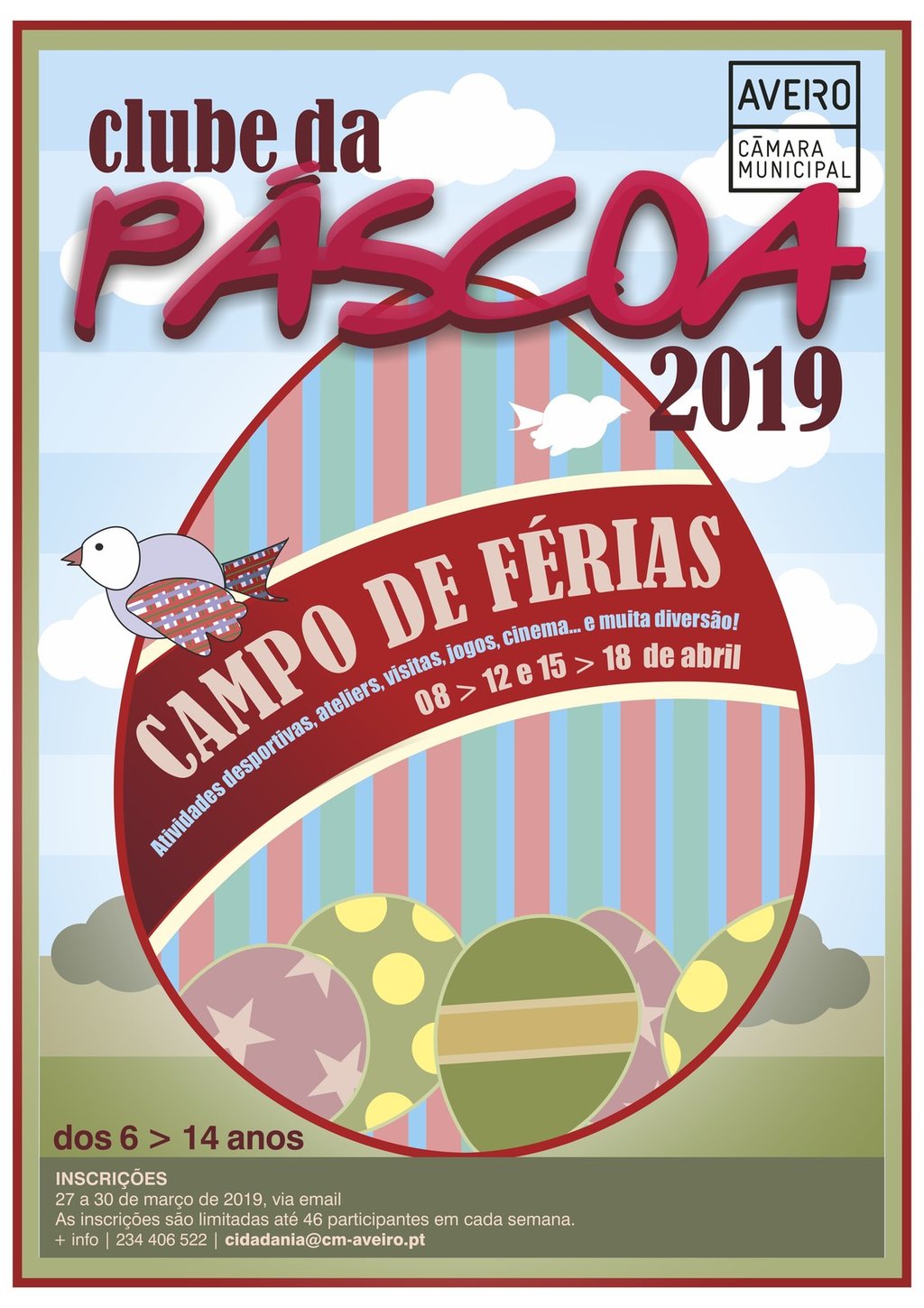 INSCRIÇÕES – CLUBE DA PÁSCOA 2019