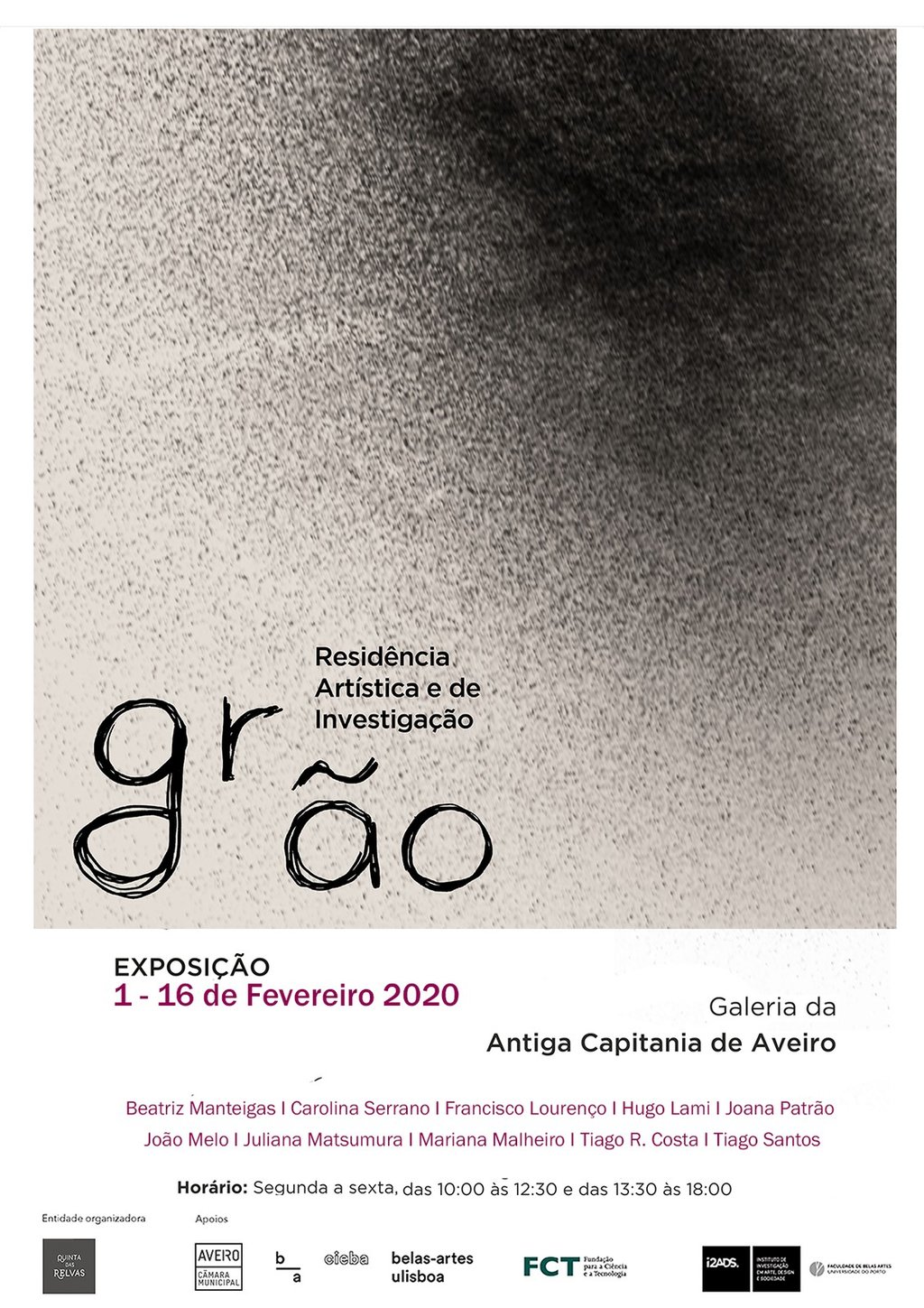 EXPOSIÇÃO “GRÃO – RESIDÊNCIA ARTÍSTICA E DE INVESTIGAÇÃO”