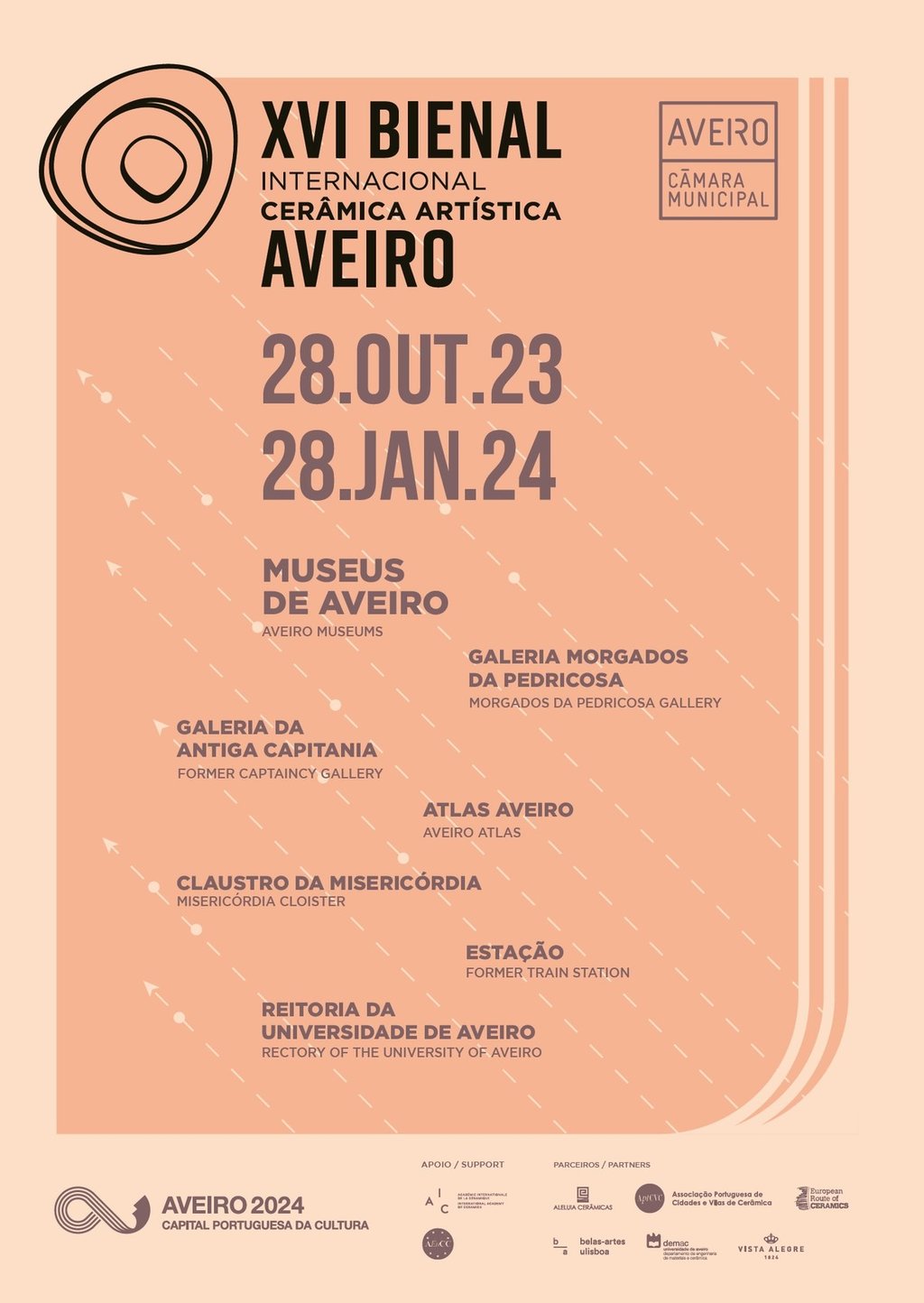 Bienal Internacional de Cerâmica Artística de Aveiro com várias exposições, instalações e worksho...