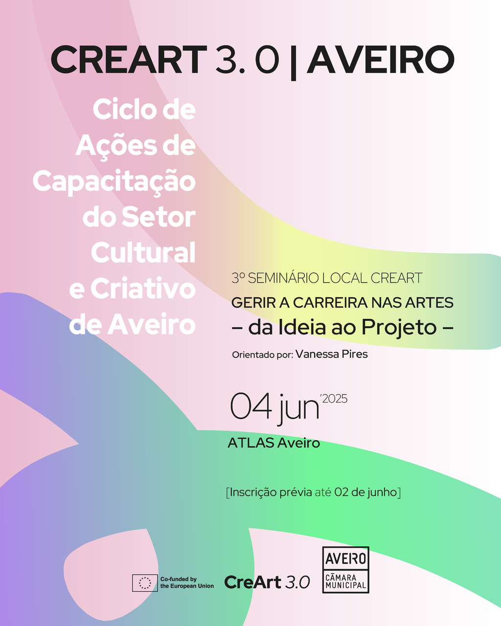 II Seminário Local CreArt decorre a 4 de junho no Atlas Aveiro