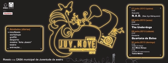 JUV.MOVE COM ATIVIDADES NO ROSSIO E CASA DA JUVENTUDE