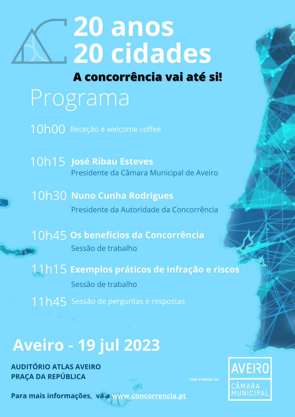 20 anos 20 cidades - Aveiro programa