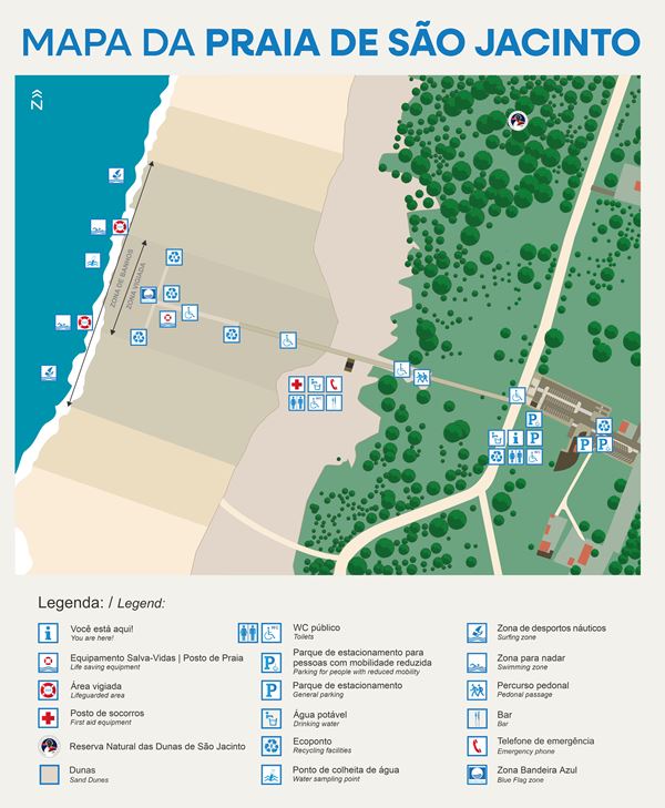 Mapa Praia de São Jacinto