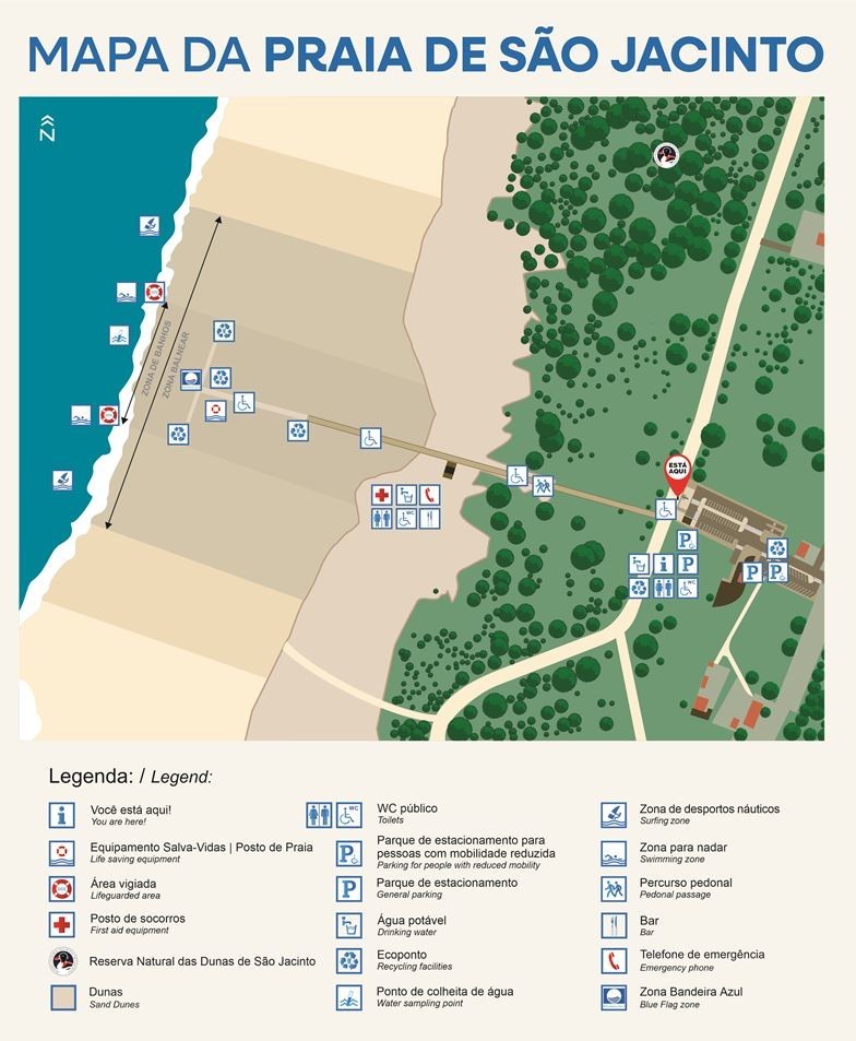 Mapa da Praia de S&atilde;o Jacinto