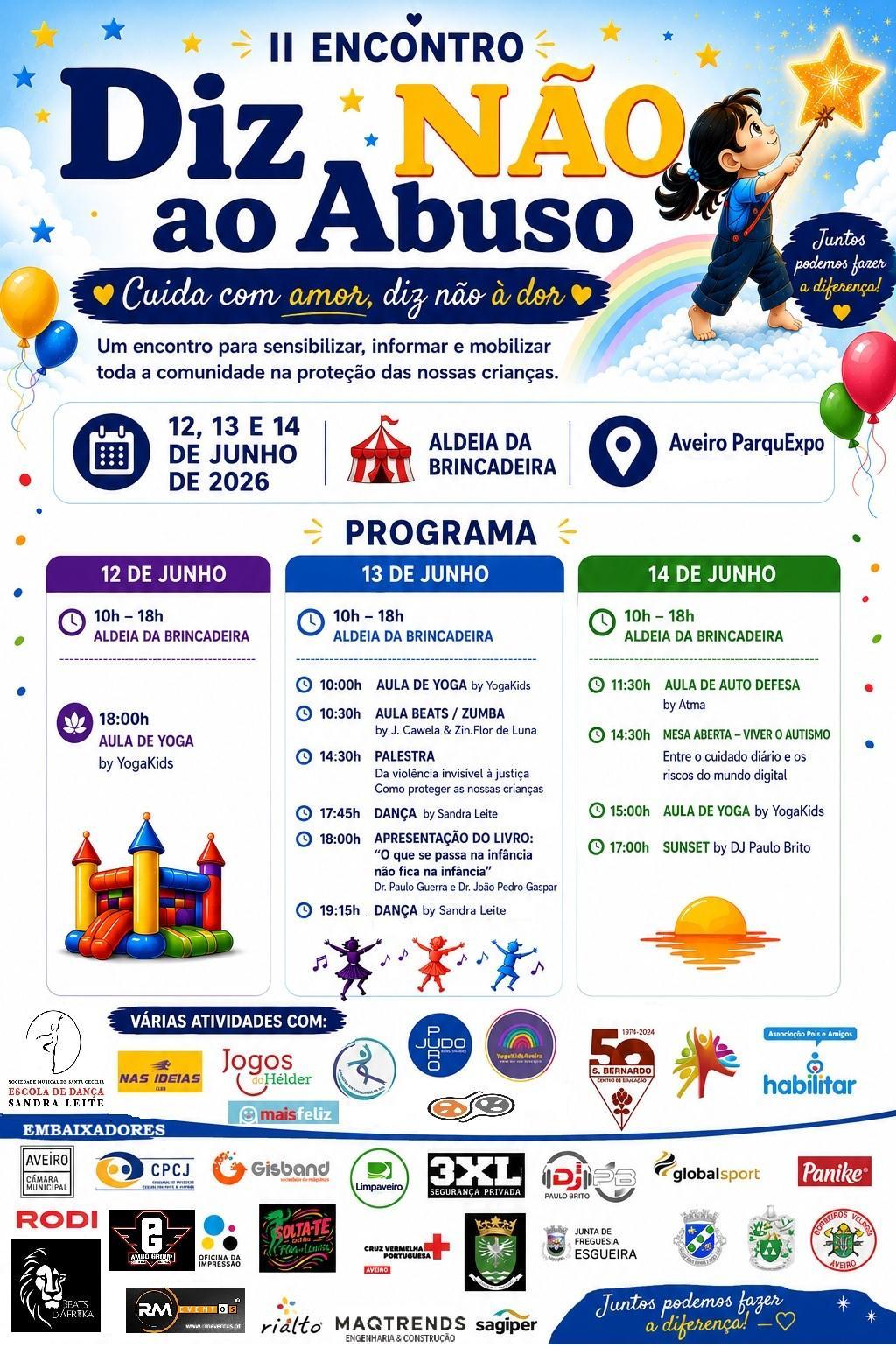Cartaz -  12 a 14 Junho 2026 -  Diz N&atilde;o ao Abuso